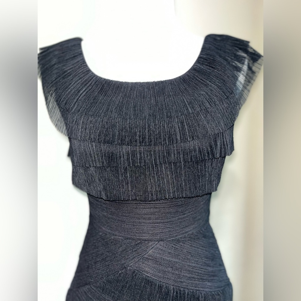 BCBGMaxAzria Black Ruffle ‘Briana’ Bodycon Dress, NWT - Picture 2 of 13